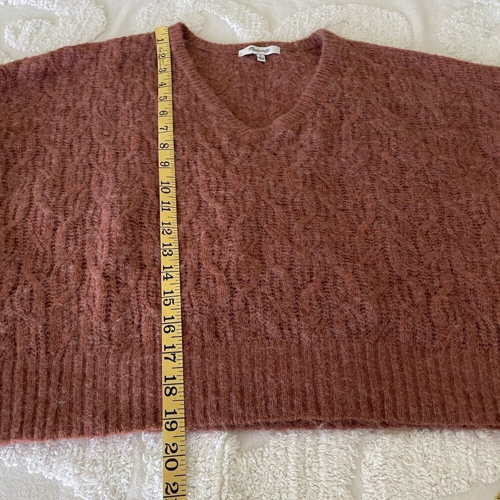 Madewell Sweater Womens Small Orange Alna Knitted Alpaca Blend Casual - Picture 6 of 8